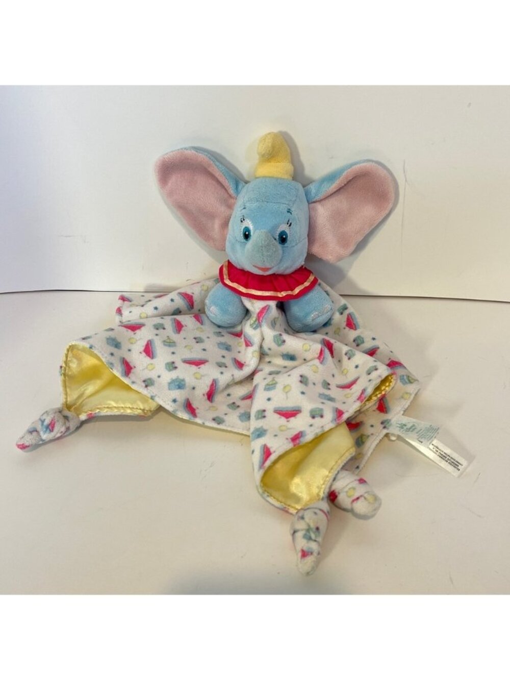 Disney Baby Dumbo The Elephant Plush Infant Security Blanket Lovey Knotted Ends